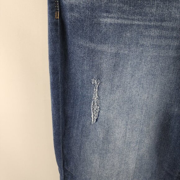 Democracy Jeans Womens Ab Solution 14P Blue Distressed Denim (33X26) - Picture 7 of 11